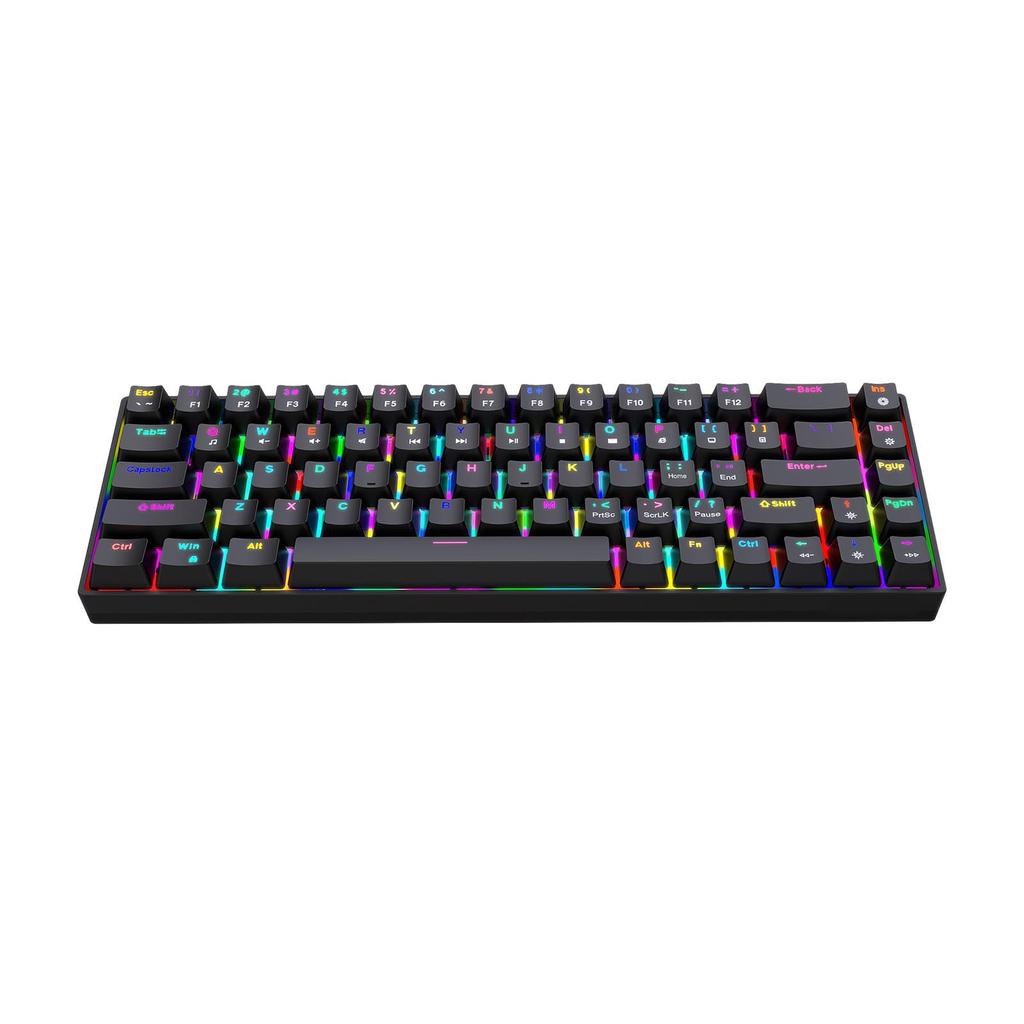 68 Keys Wired Mechanical Keyboard RGB Backlit Hot-Swappable Compact Design for   Gaming