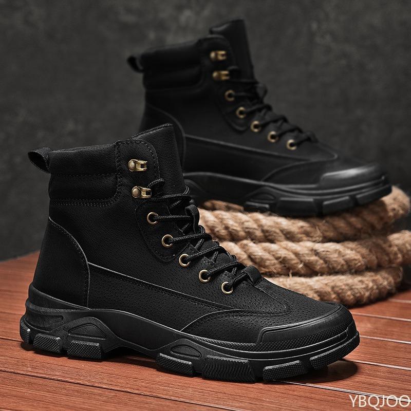 

New anti slip wear-resistant work boots men casual comfortable work shoes fashionable versatile men s shoes 48 чёрный