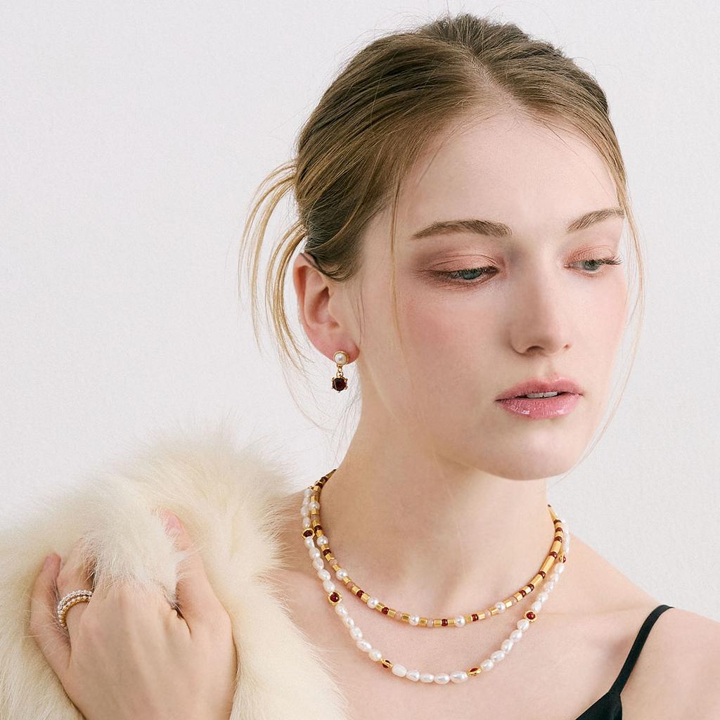 Mezmic Color Beads Pearl Pharaoh Necklace
