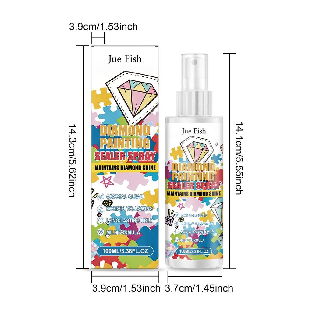 Spray Sigillante per Pittura Diamante - Rivestimento Trasparente Antipolvere e Anti-Sbiadimento - Finitura Protettiva Trasparente per Artigianato Fai-da-Te e Opere d'Arte