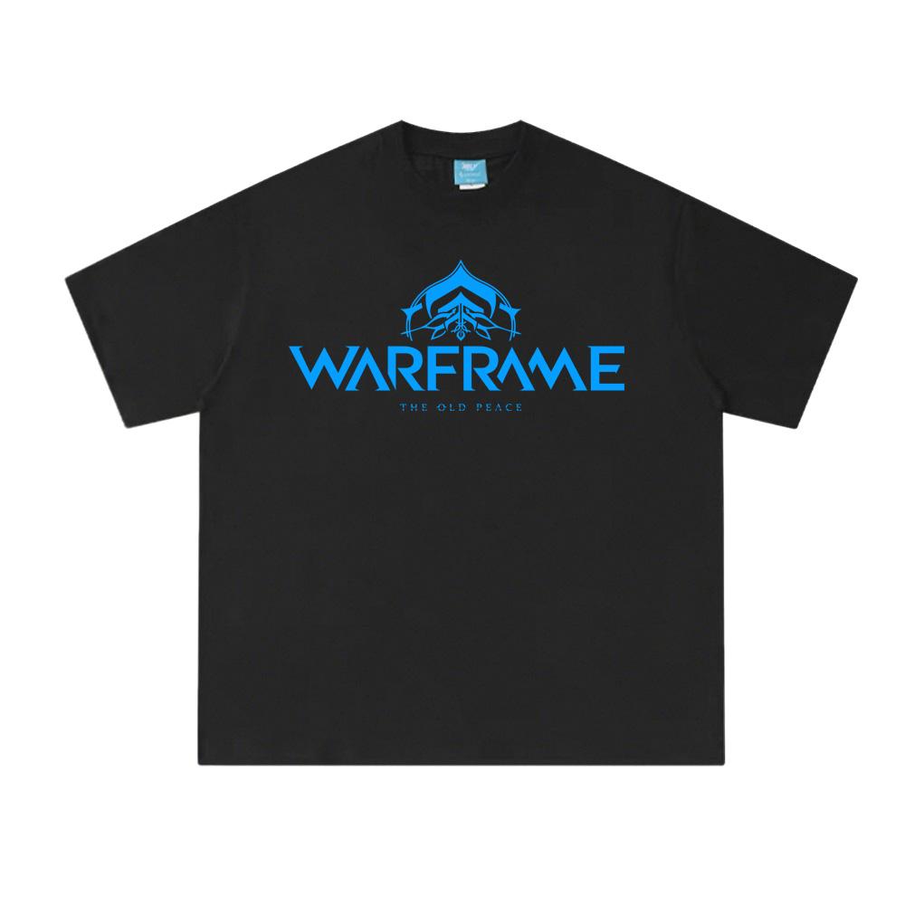 Warframe Shooting Game LOGO Print Tee 100% Cotton Round Neck T Shirts Summer Comfortable Tops