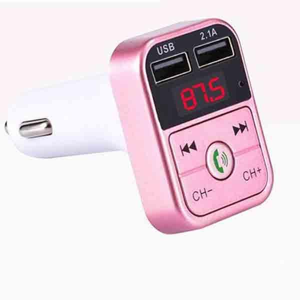 Bil Bluetooth 5.0 FM-sender Trådløs håndfri lydmottaker Auto MP3-spiller 2.1A Dual USB Hurtiglader Biltilbehør