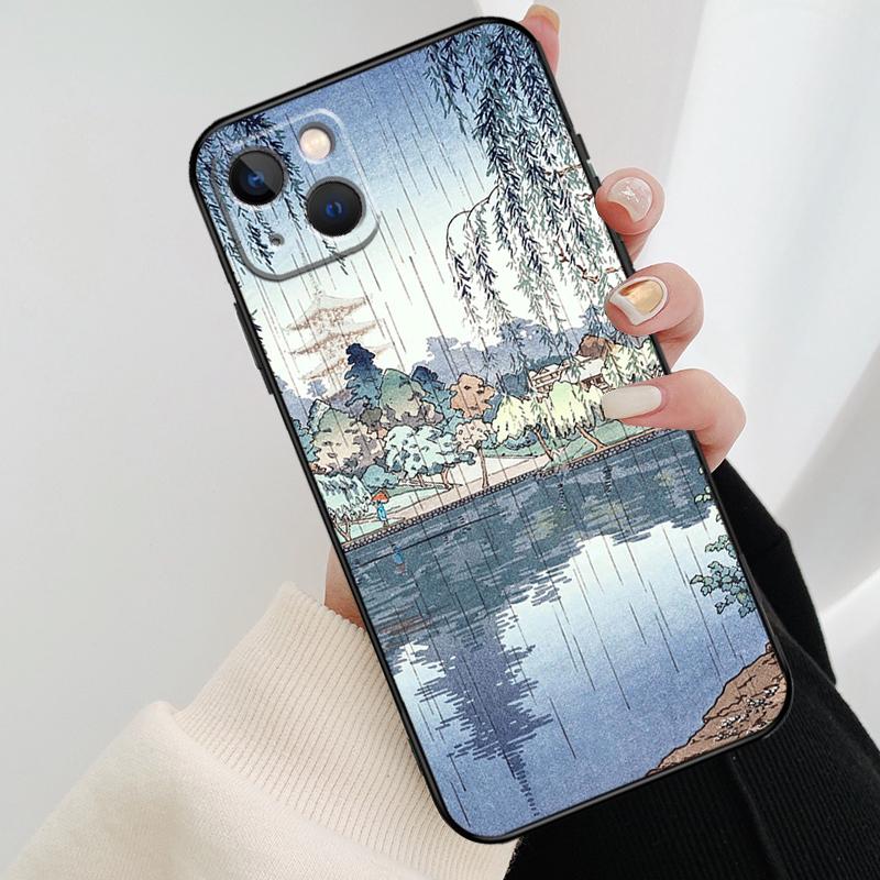 Japanese Ukiyo-e Art Phone Case For iPhone 17 Pro Max 15 14 13 11 12 16 Pro Max mini 15 16 Plus 16e 17 Air Cover