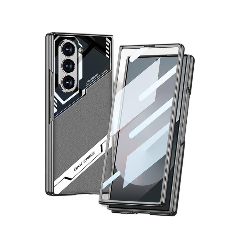 Samsung Z Fold6 Electroplated Leather Case - Anti-Drop, E-sports Design.