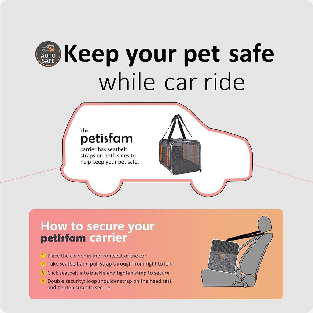 Ausbruchsicherer faltbarer Katzen- und Hunderucksack mit automatischer Sicherheit