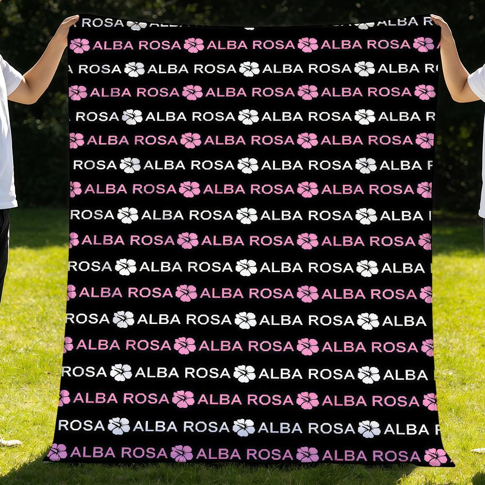 Fashion Print A-AlbaS R-RosaS Blanket Soft Warm Furry Throw Super Kids Toys Bed Sofa Car Cradle