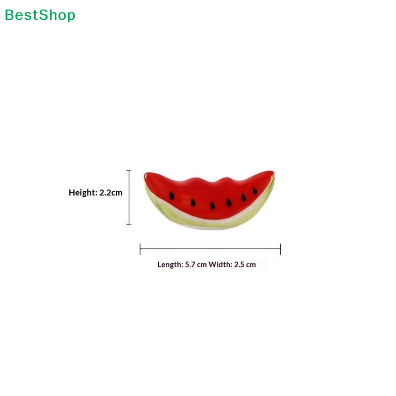 Cute Watermelon Shaped Ceramic Chopstick Rest Spoon Fork Tableware Holder Pen Rack For Kitchen Restaurant Table Decoration