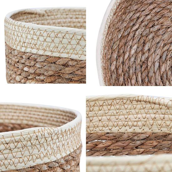 Aufbewahrungskorb, großes Fassungsvermögen, umweltfreundliches Flechtgewebe, glatte Kanten, Kleinigkeiten-Organizer, Haushaltsbedarf
