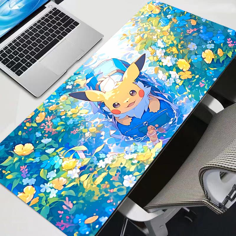 Mouse Pad notbook gamer Large Pokemon Pikachu Keyboard NonSlip Rubber Computer Carpet Desk Mat PC Gamer x MousePad
