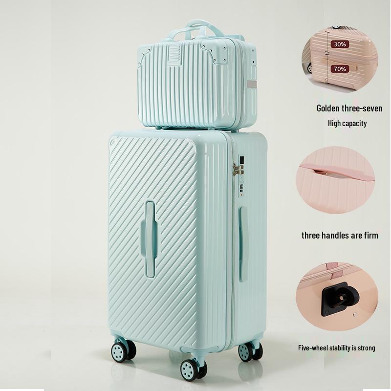 Sturdy 5-Wheel Lightweight Suitcase with Large Capacity & Combination Lock