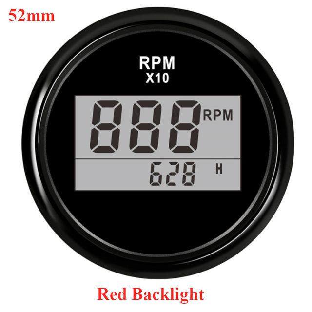 Tahometru universal de 85 mm pentru barcă de mașină Tahometru 0-6000 rpm 1-300 de viteză Contor de turații cu oră de călătorie 7 culori