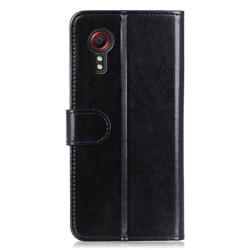 PU kožený kryt na mobilní telefon Samsung Galaxy Xcover7 Crazy Horse Texture