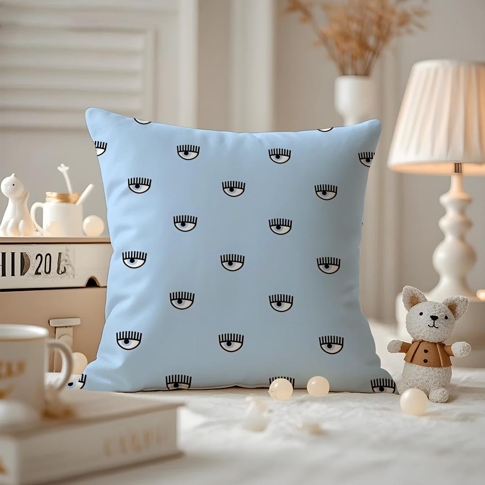 Cushion Cover Pattern Printed Pillowcase For Living Room Sofa Cushion Cover & Bedroom Decor C-CHIARA FERRAGNICOOL