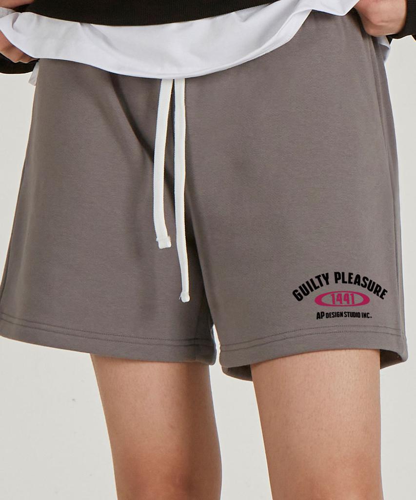 ASTRAL PROJECTION Guilty Pleasure Comfortable Waffle Terry Shorts_Gray