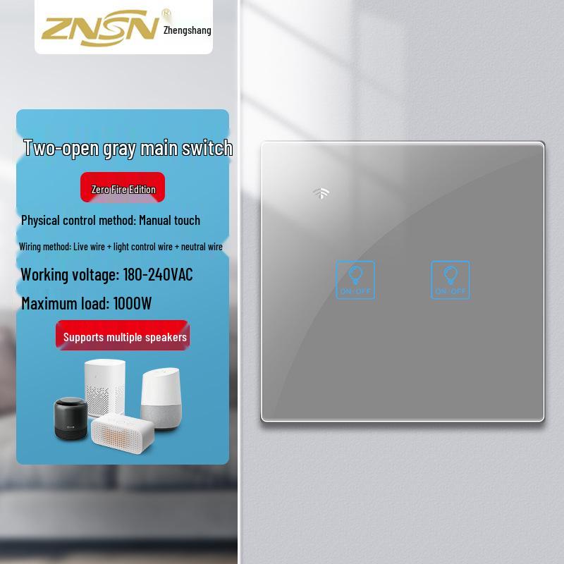 Zhengshang C4 Smart WiFi Graffiti Switch with Voice Control for Alexa/Google, EU Standard