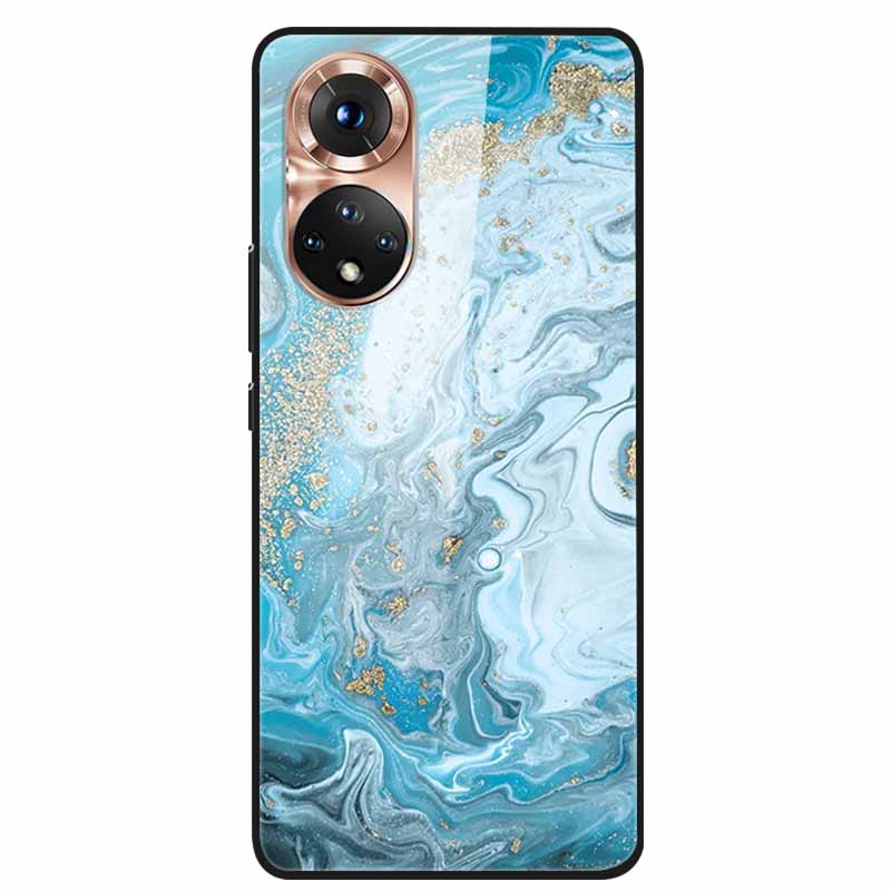 For Honor 50 Case Marble Tempered Glass Back Cover Hard Case For Huawei Honor 50 Pro Phone Cases NTH-AN00 NTH-NX9 Fundas Coque