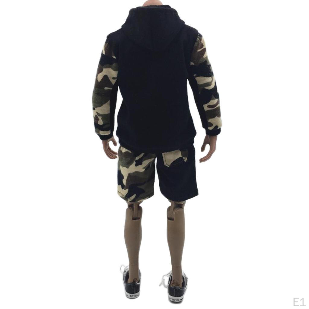 1:6 Tops Hoodie Sweater Casual Short Pants for 12'' Male Figure Accessories