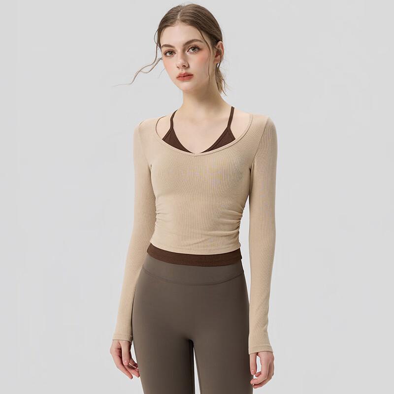 

Women s V-Neck Long Sleeve Yoga & Pilates Fitness Top L