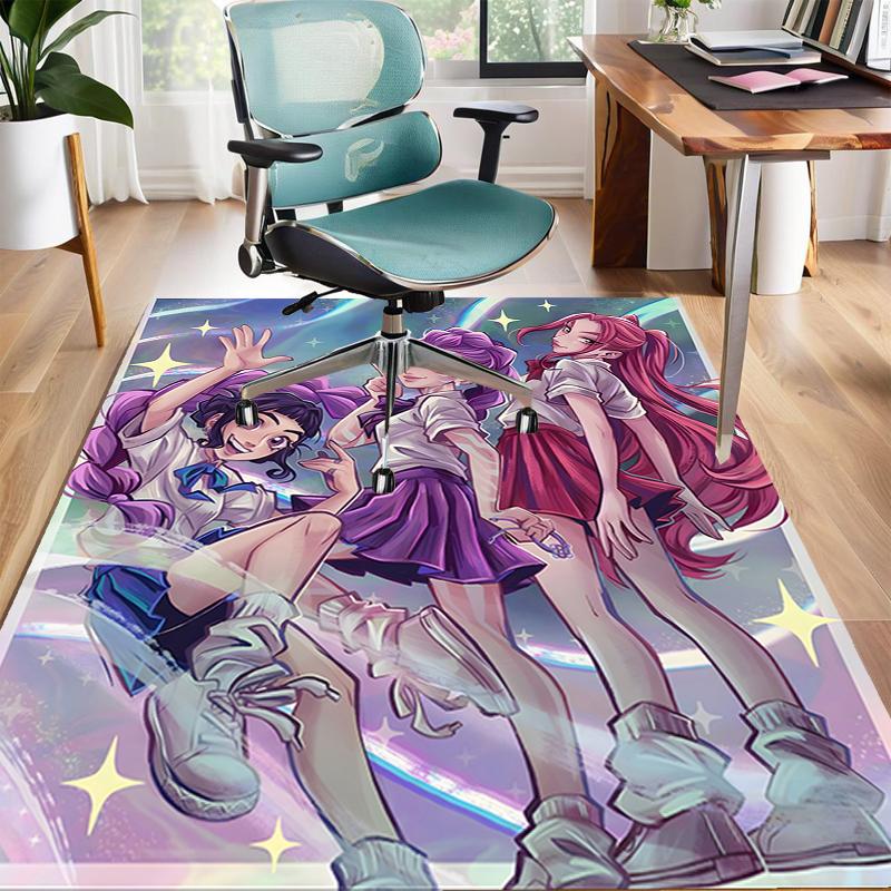 1pc KPop Demon Hunters13 Design Area Rug - Non-Slip, Soft & Cozy Floor Mat for Living Room, Bedroom, Office - Indoor/Outdoor Decorative Carpet