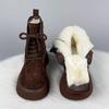 Damen leichte bequeme dicke Sohle kalte warme gefütterte Schneestiefel rutschfeste abriebfeste Outdoor-Freizeit-Sport Martin Baumwollstiefel