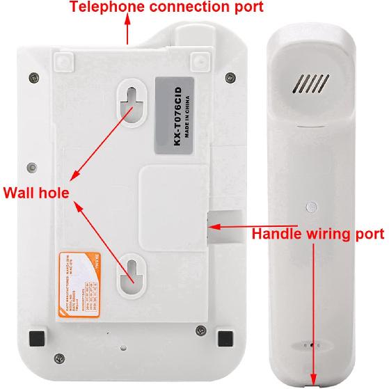 Corded Phone, Desktop Telephone Landline Wired Phone Wall Telephone with Cord and Calls Display, /DTMF Dual System, for Home Office Hotel(White)