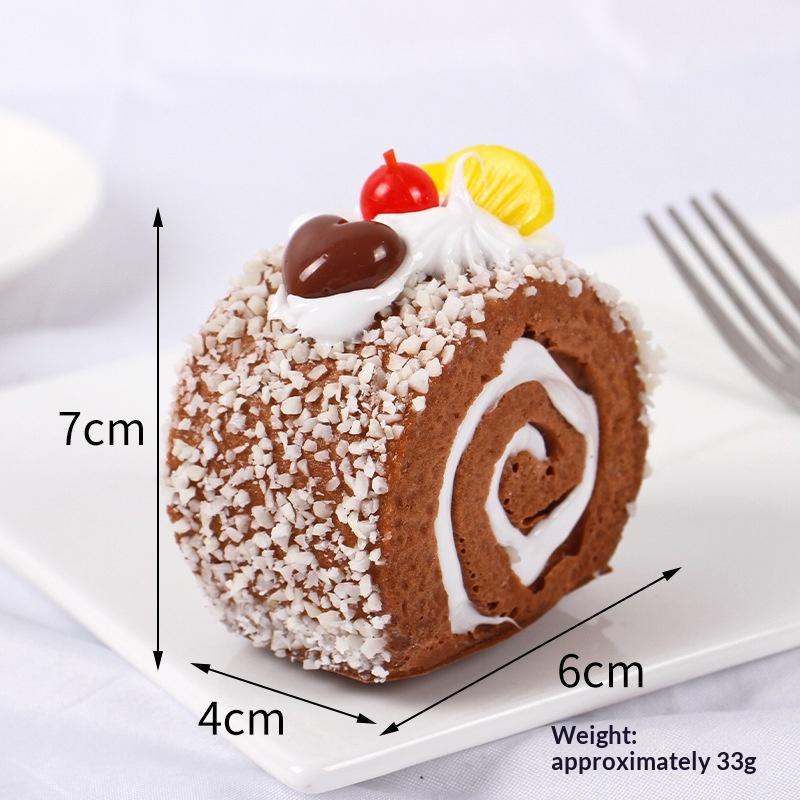 1Pcs Soft Cartoon Fruit Cake Roll Anti-Stress Mochi Pu Foam Toys New Slow Rebound Cake Squeeze Toy For Kids Adult