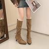 Women's British style long fashion hundred soft elastic comfortable ankle boots shock absorption non-slip casual sports Martin boots
