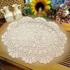 Table Mat 2022 Beige/White Cotton Lace Doilies Floral Lace Doilies Floral