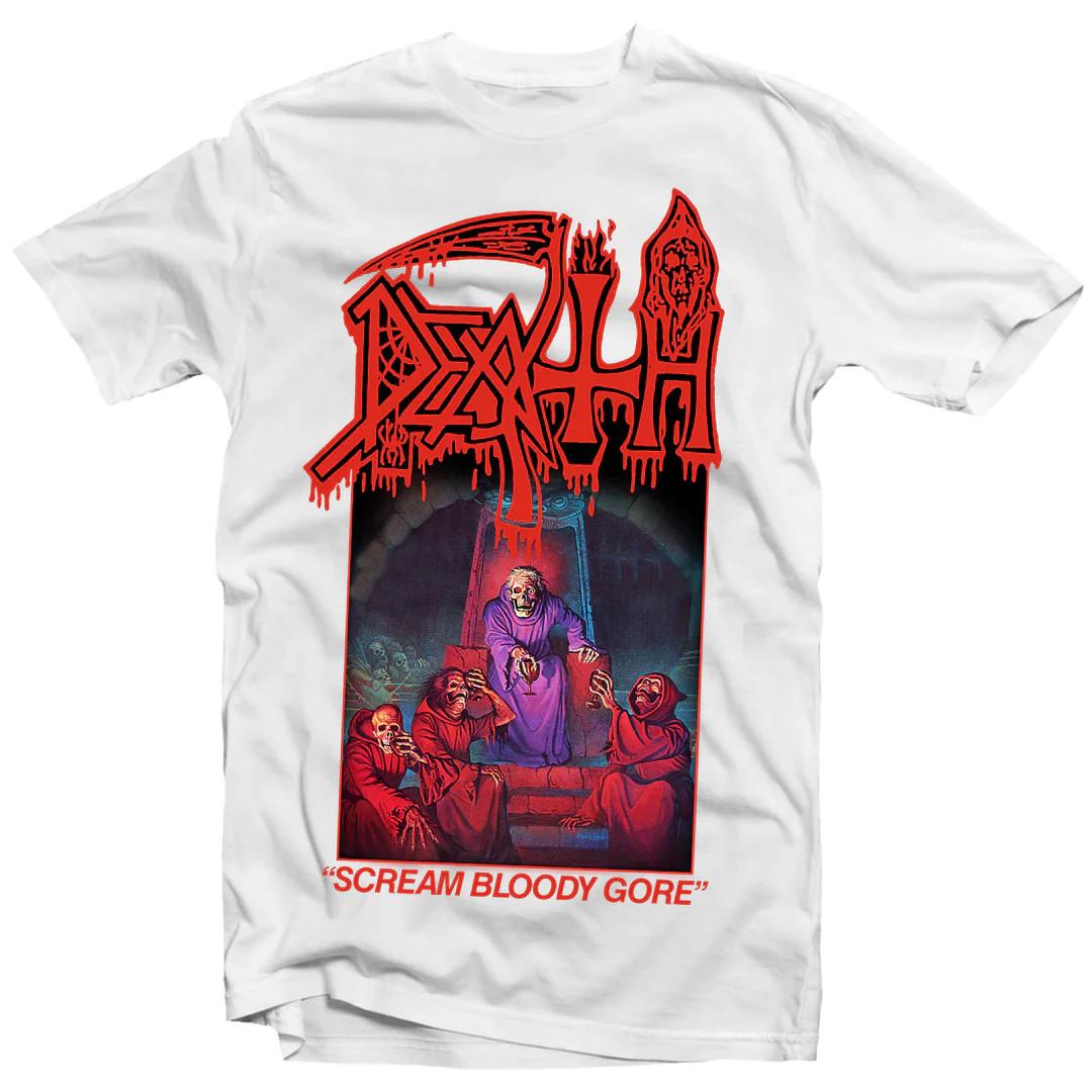 Death Scream Bloody Gore White T-shirt XXL