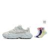 New FILA FERN 2 Abrasion Resistant, Breathable, Lightweight Low Top Casual Shoes Women's White Gray F12W541135FCR
