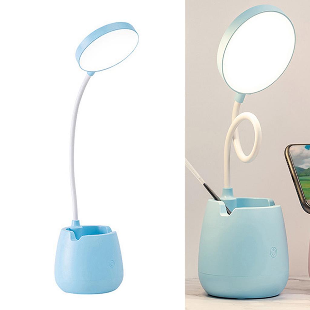 LED Desk Lamp High Brightness Eye ive USB Rechargeable Bedside Lamp Phone Holder for Bedroom