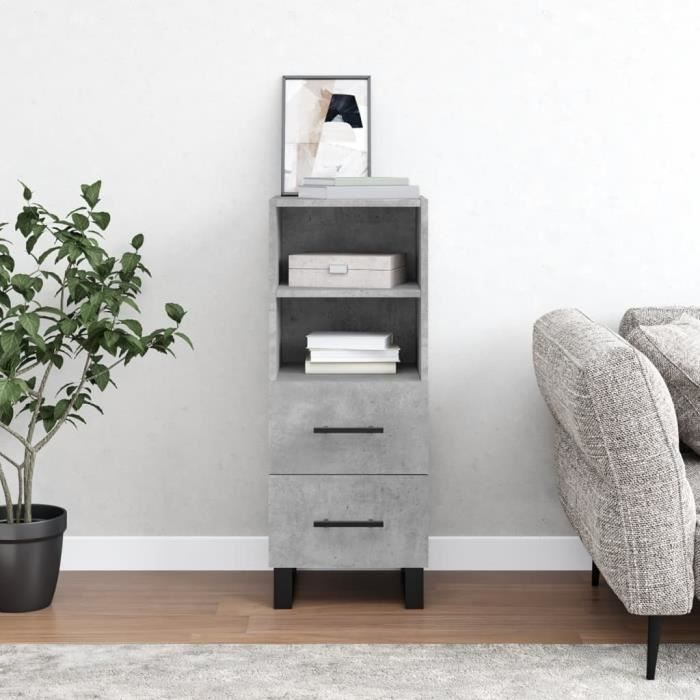 VidaXL Buffet Concrete Grey 34.5x34x90 Cm Engineered Wood 828696