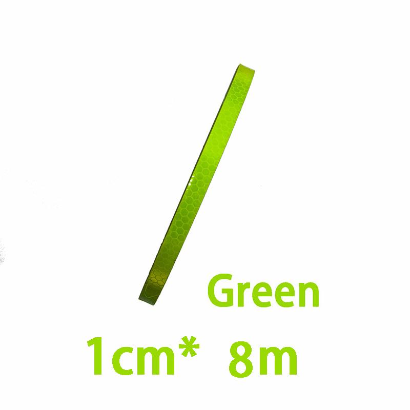 1cm*20/10/8/5m Reflective Tapes Reflectors Warning Tape Night Safety Sticker White Red Orange Green For Bicycle Car