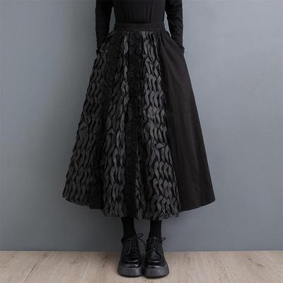 Cotton Plus Size High Waist Vintage Spring Autumn Casual Loose Long for Woman Skirts Womens Skirt
