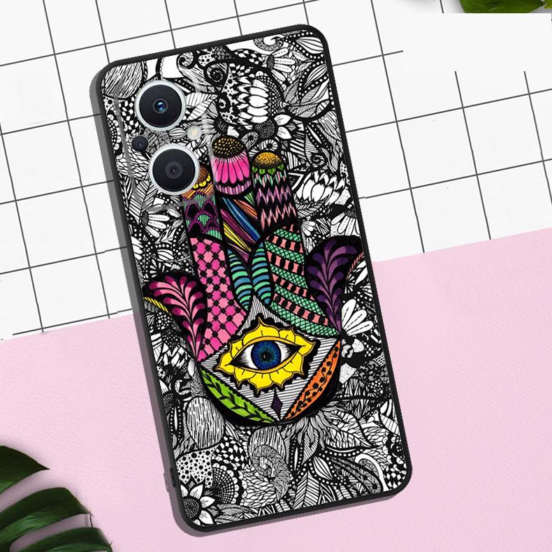 Hamsa Hand Of Fatima Case For OPPO Reno 13F 12F 11F 8T 7 8 10 11 12 13 Pro OPPO Find X8 X6 Pro X3 X5 Lite Cover