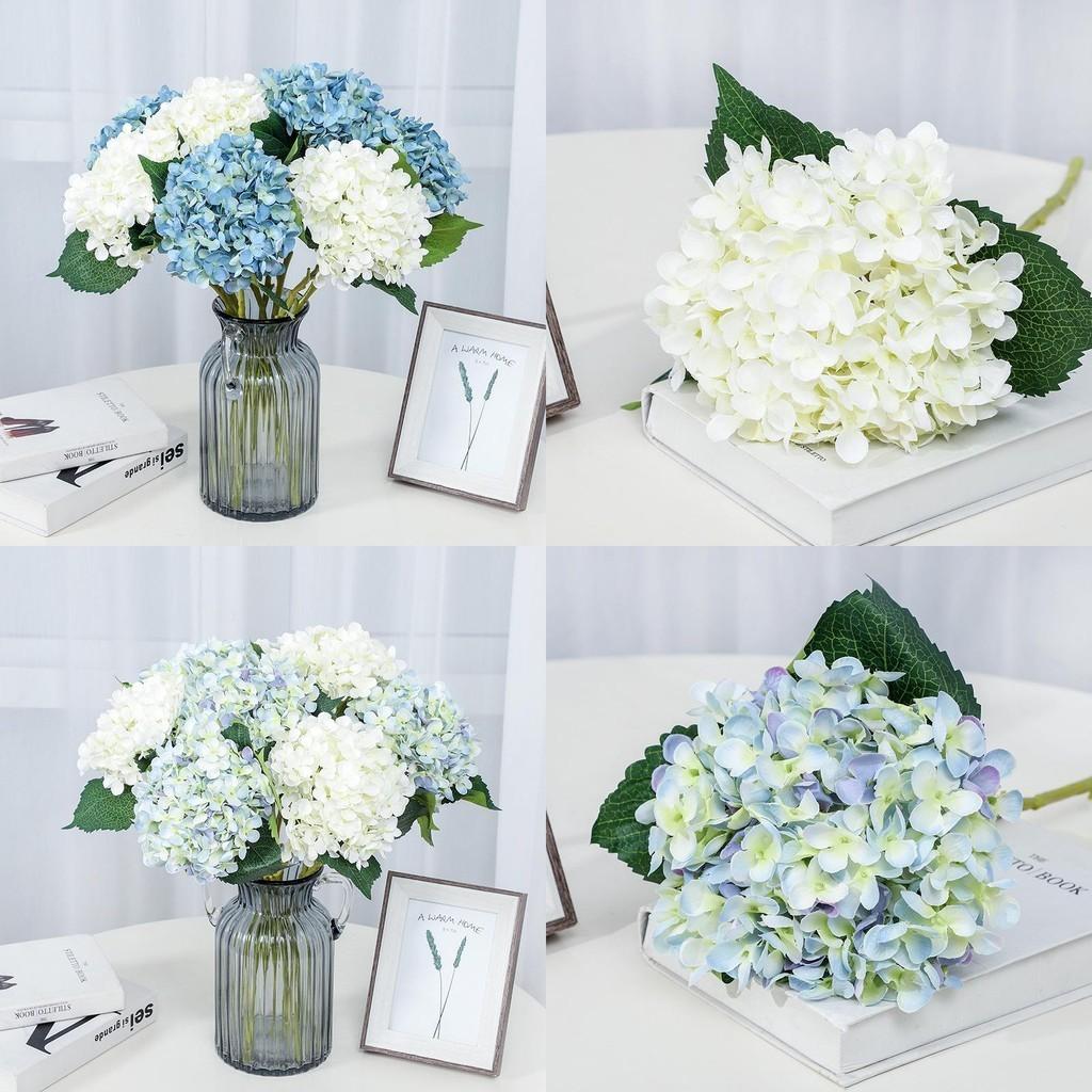 Realistic 55cm Fake Silk Hydrangea Flowers Bouquet Ideal For Parties And Celebrations
