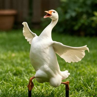 Realistic Acrylic Animal Yard Stake, 2D Flat Chicken Goose Bird Bunny Garden Sign for Pathway, Patio, Lawn Outdoor Decor