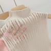 Summer Korean Half Turtleneck Hollow Knitted Vest Women Solid Color Sleeveless Slim Tank Top