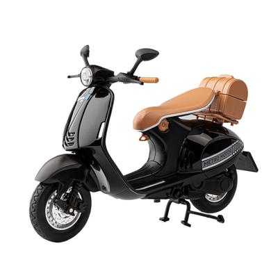 Escala 1/12 Vespa 946 Liga Clássico Lazer Motocicleta Modelo Diecasts Metal Rua Retro Motocicleta Modelo Som e Luz Brinquedo Infantil Presente
