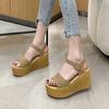 Wedges Platform Women Sandals Summer High Heels Shoes Woman 2025 New Comfort Beach Pumps Open Toe Plus Size 42 Sandalias Mujer
