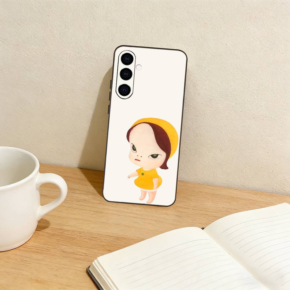 c-Cute Yoshitomo Nara Phone Case For Samsung Galaxy A73,A72,A71,A70,A53,A52,A51,Others Soft Black Cover