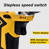 0-1500r/min 0-380r/min Electric Cordless Drill Screwdriver Double Speed Adjustment LED 1/2Pcs LI-ION 35Nm Rechargeable Battery 18-speed Torque
