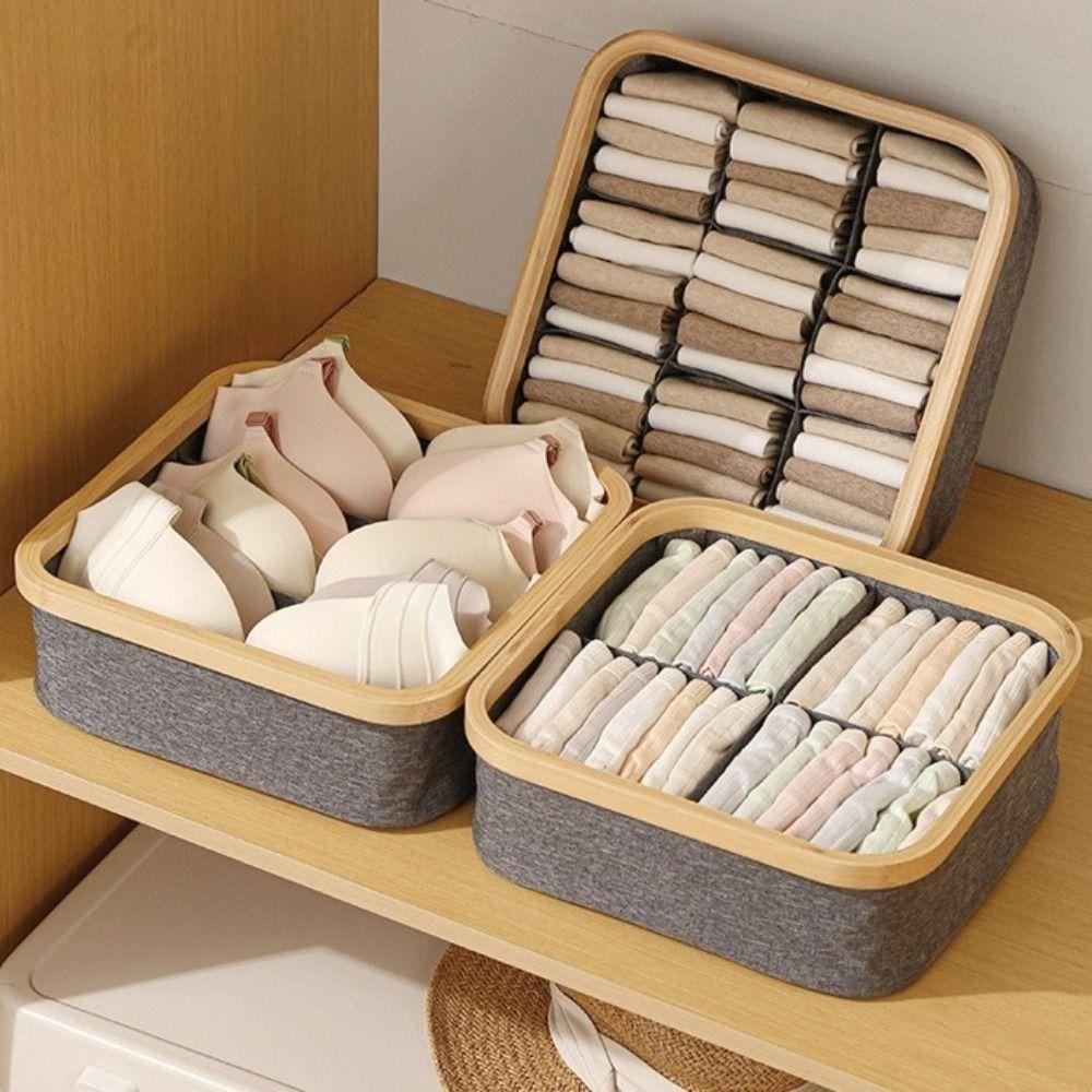 Thickened Pants Storage Box Folding Socks Classification Basket Storage Baskets  Cabinets