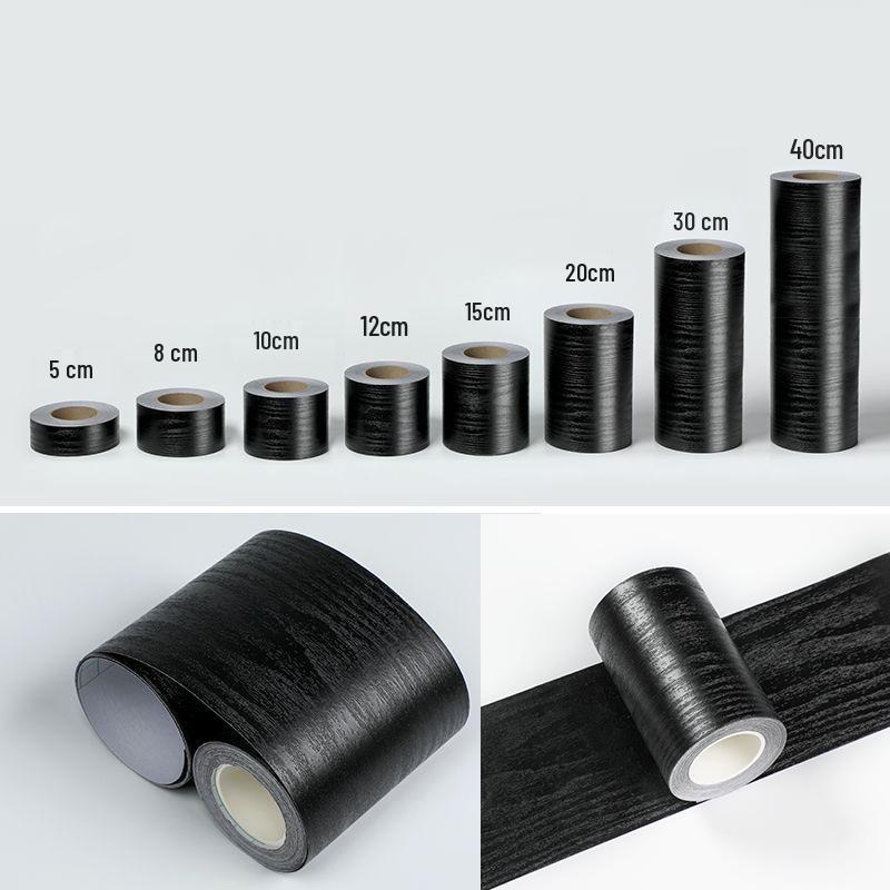 Wood Grain Self-Adhesive Veneer: 10m Decorative Strip for Covering Blemishes and Holes On Floors, Doors, and Furniture.