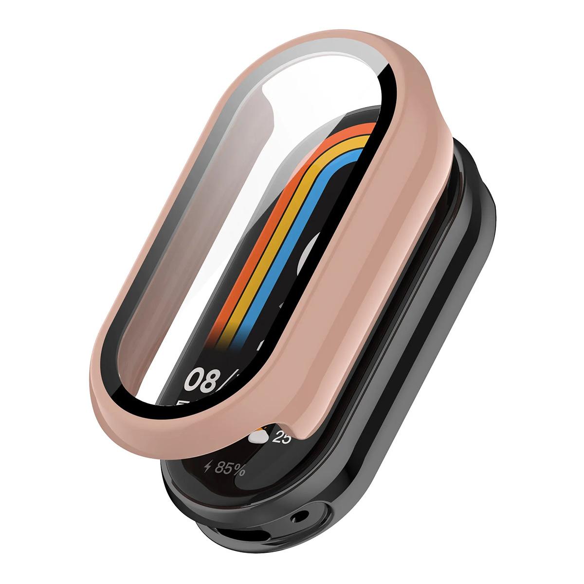 

For Xiaomi Smart Band 9 NFC/9 Watch Case ENKAY HAT PRINCE Rubberized Hard PC Cover with Tempered Glass C