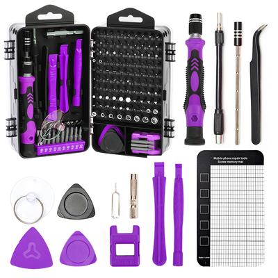 Kit d'outils de précision 138 en 1 pour l'électronique, magnétique, pour la réparation d'ordinateurs, d'iPhones, de PC, avec étui