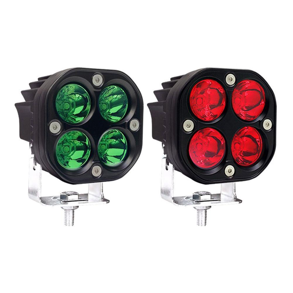 New Motorcycle Led Spotlights Yellow Car Off-road Vehicle Modified Roof Working Light 3 Inches 40W Small Square Light
