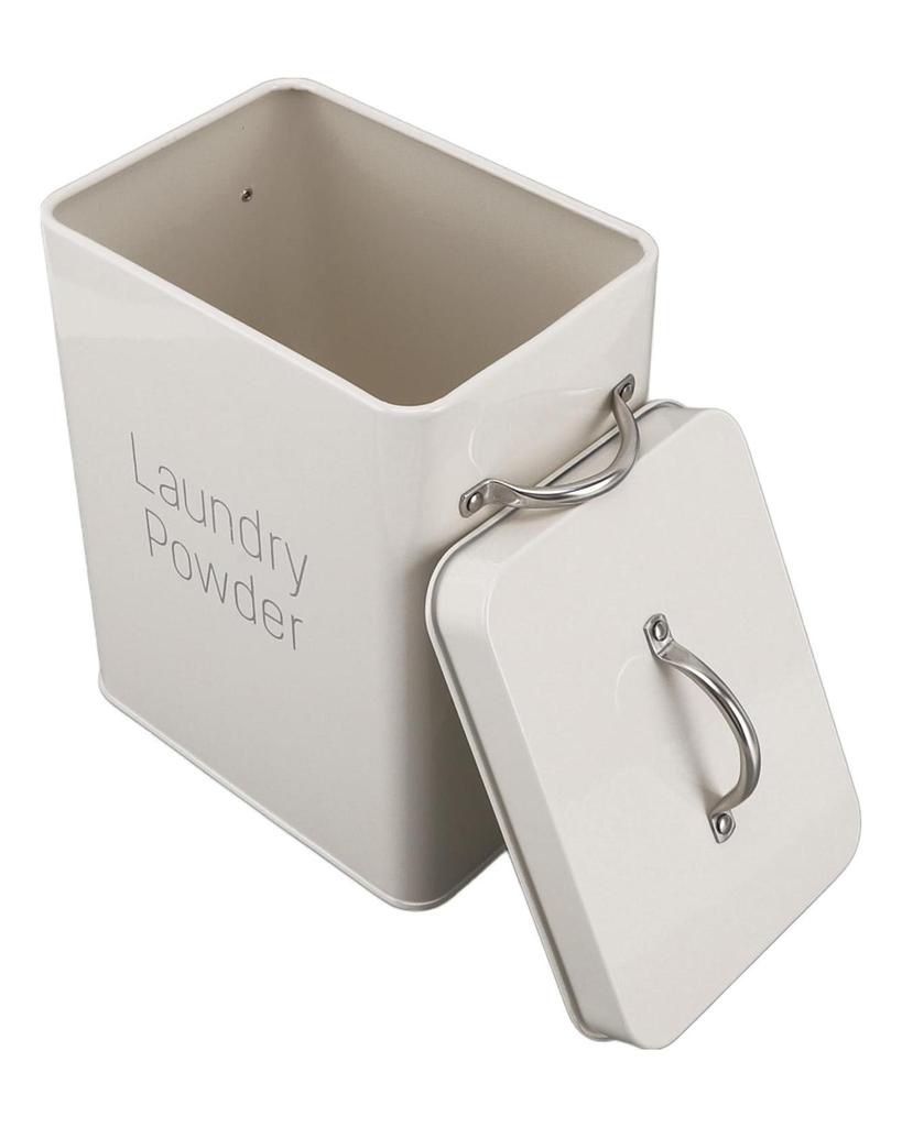 Metal Laundry Room Container with Dual Side Handles with Spoon Lid Farmhouse Laundry Powder