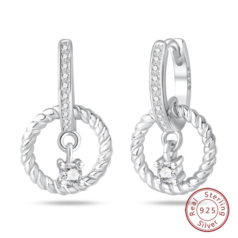 Inlaid Zircon Earrings 925 Silver Minimalist Butterfly Dragonfly Cute Claw Hoop Earrings Women Exquisite Party Jewelry