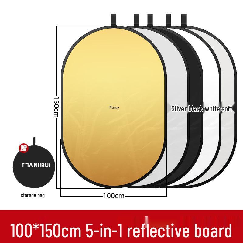 Portable 5-in-1 Photography Reflector: Outdoor/Indoor Shooting, Live Broadcast, Soft Light, Folding Design